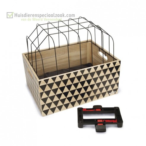 Houten honden fietsmand Houten honden fietsmand