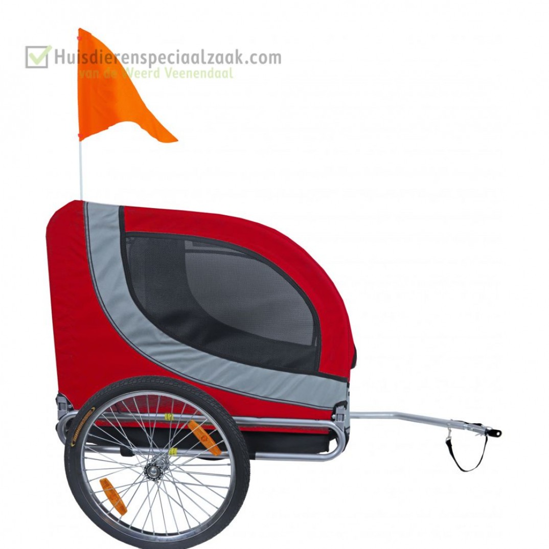 Honden fietskar runner in de kleur rood