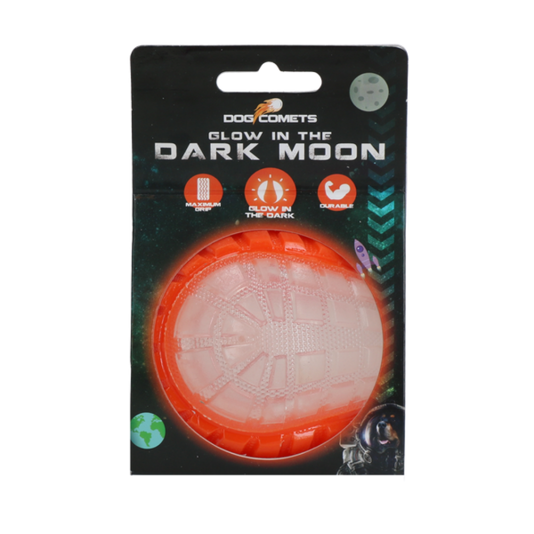 Dog Comets Glow In The Dark Moon Bal M Oranje