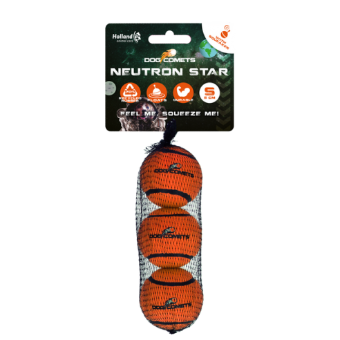 Dog Comets Neutron Star Tennisbal Met Pieper S Oranje (3-pack)