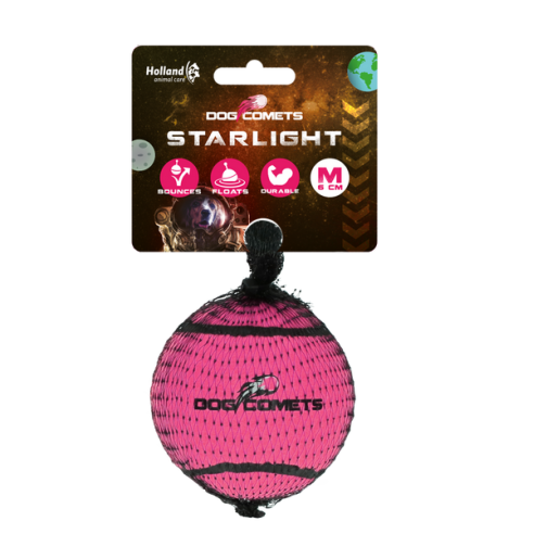 Dog Comets Starlight Tennisbal M Roze