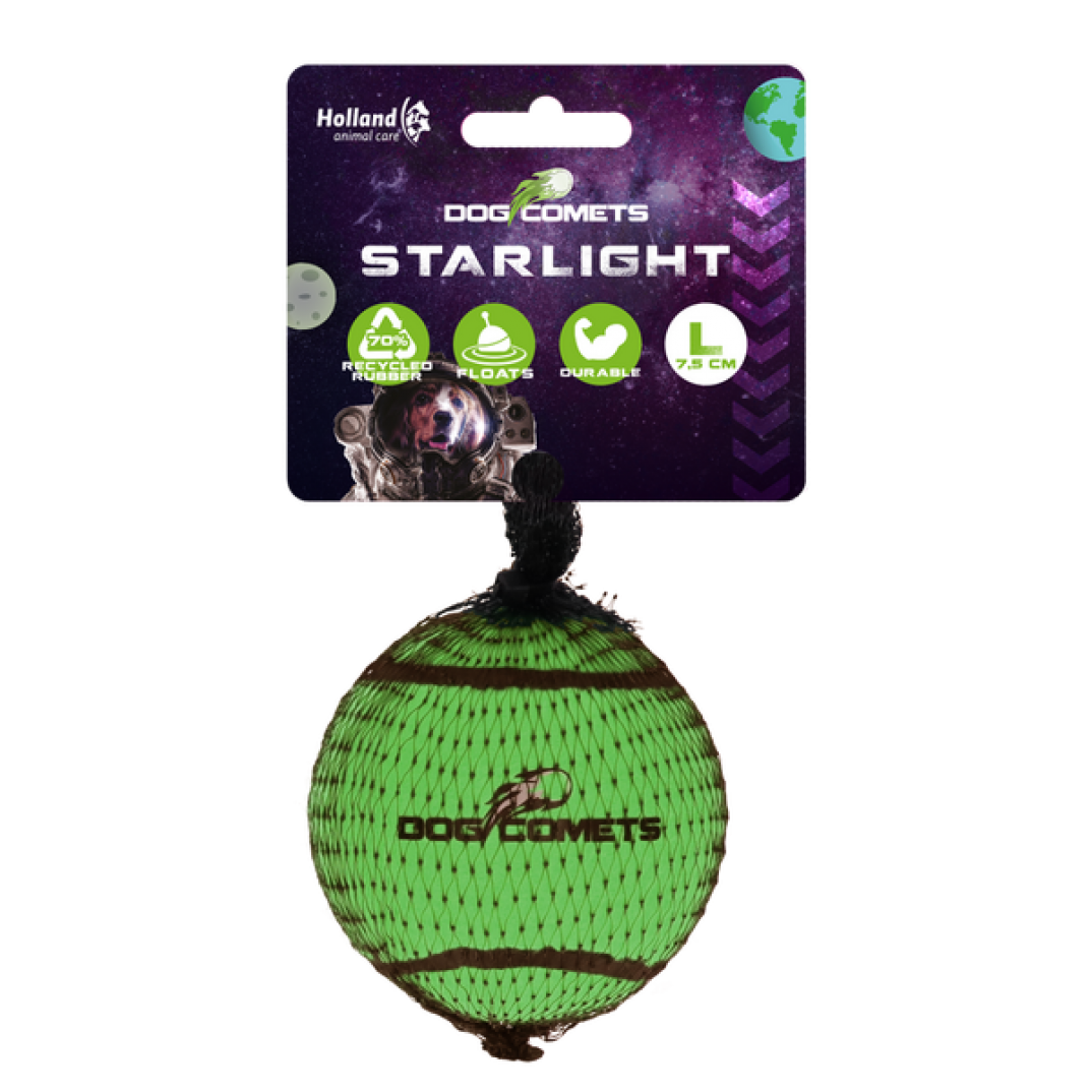 Dog Comets Starlight Tennisbal L Groen