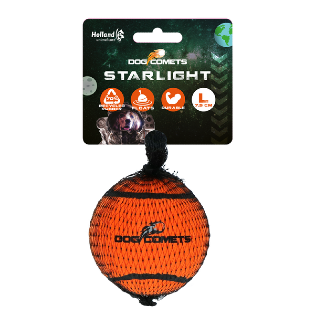 Dog Comets Starlight Tennisbal L Oranje