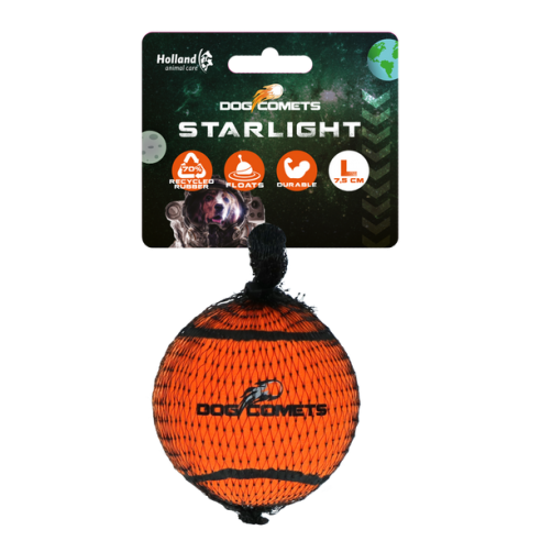 Dog Comets Starlight Tennisbal L Oranje