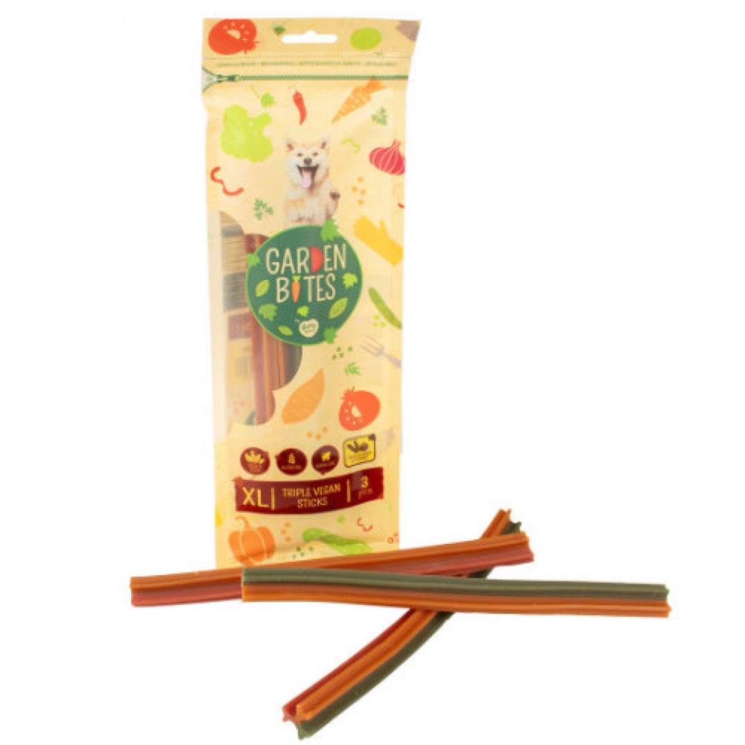 Garden Bites Triple Vegan Sticks XL 25cm inhoud 3 stuks