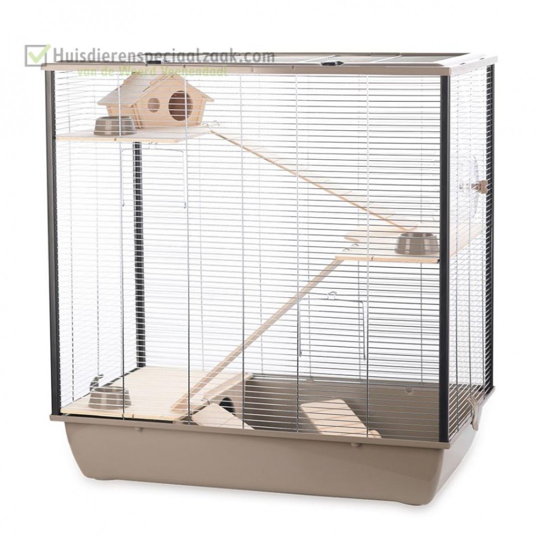 Knaagdieren Kooi Fargo bruin van kleur, geschikt voor hamsters en muizen.