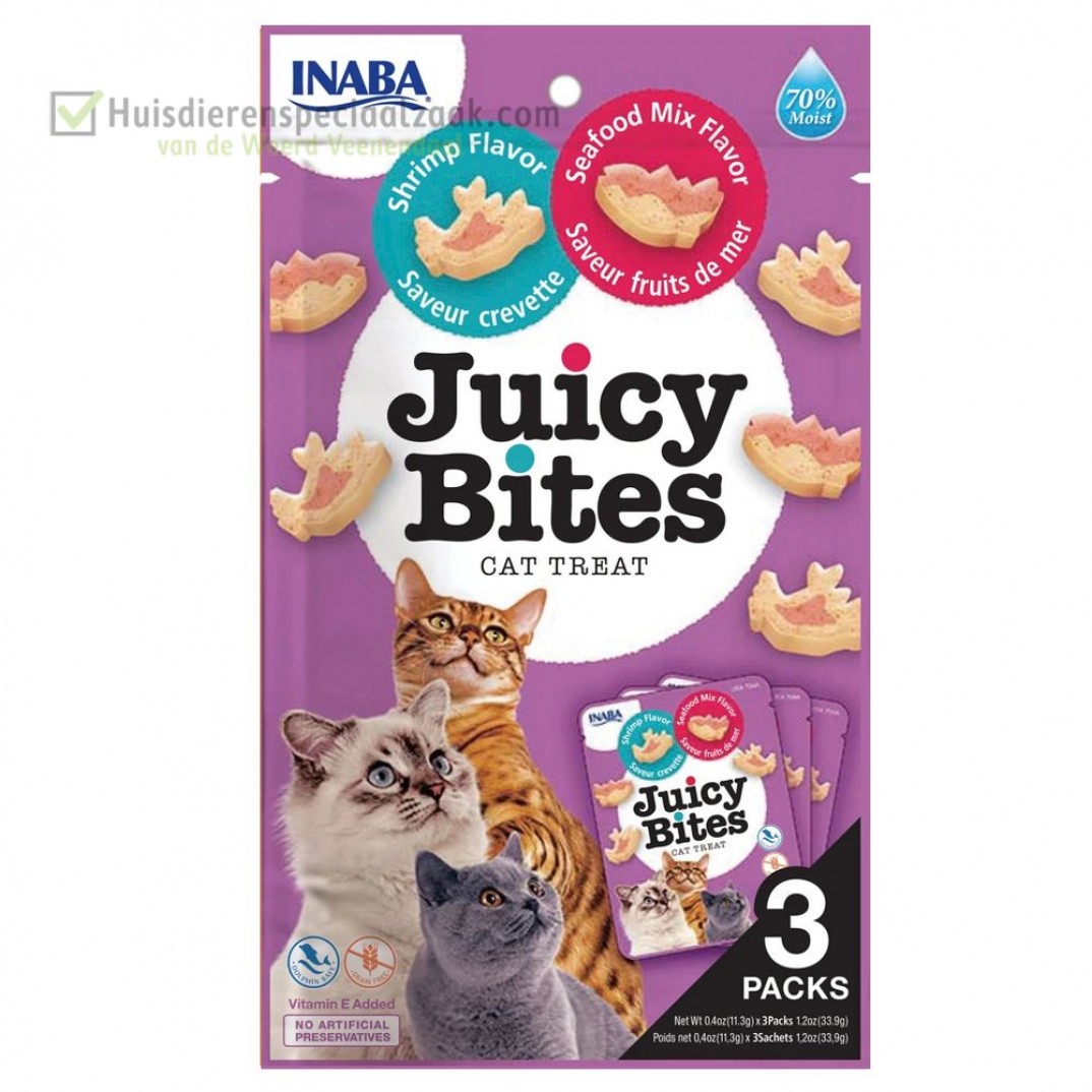 Inaba Ciao Juicy Bites Garnaal en Zeebanket