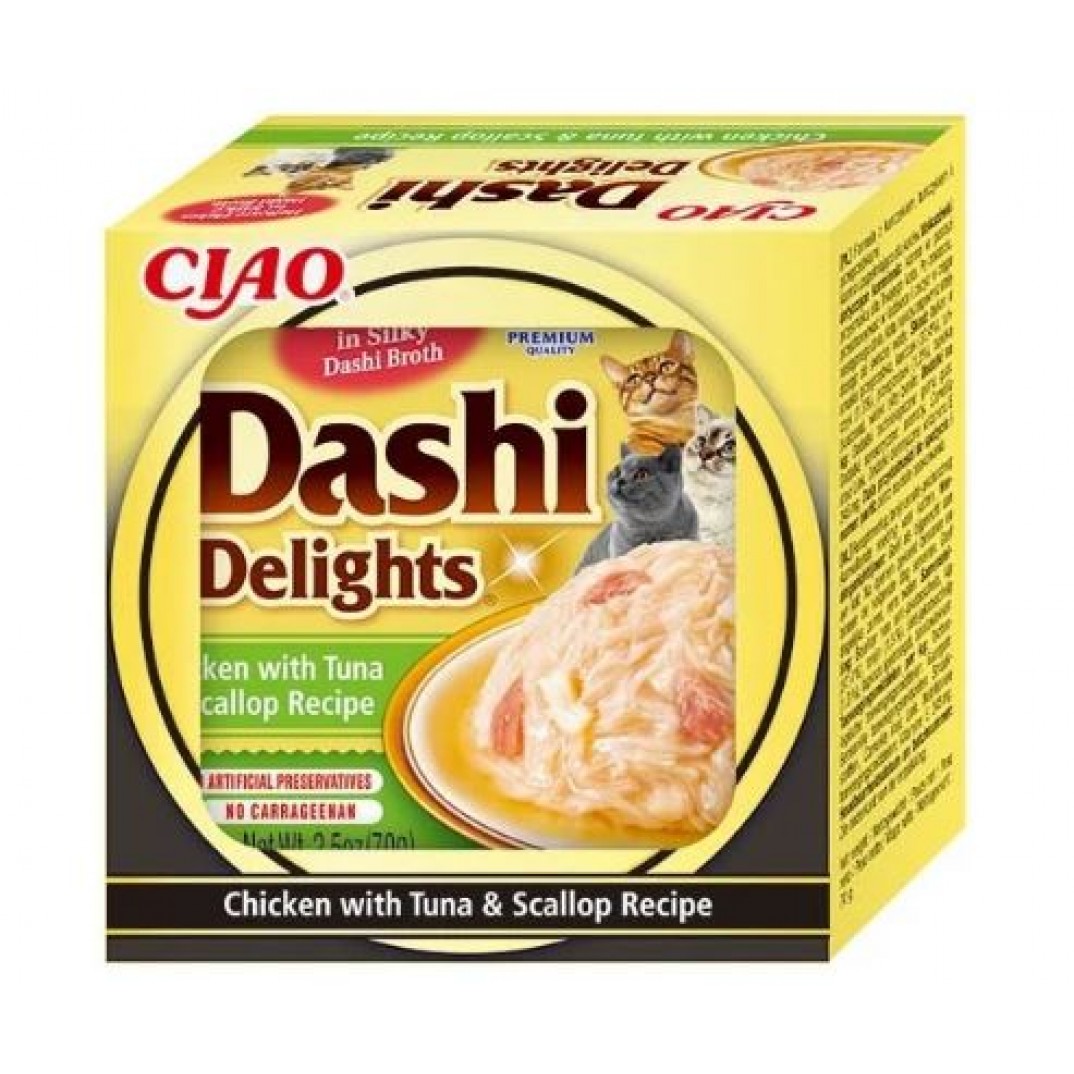 Inaba Ciao Dashi Delights Kip, Tonijn en Sintjacobsschelp