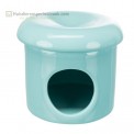 Keramiek huisje turquoise