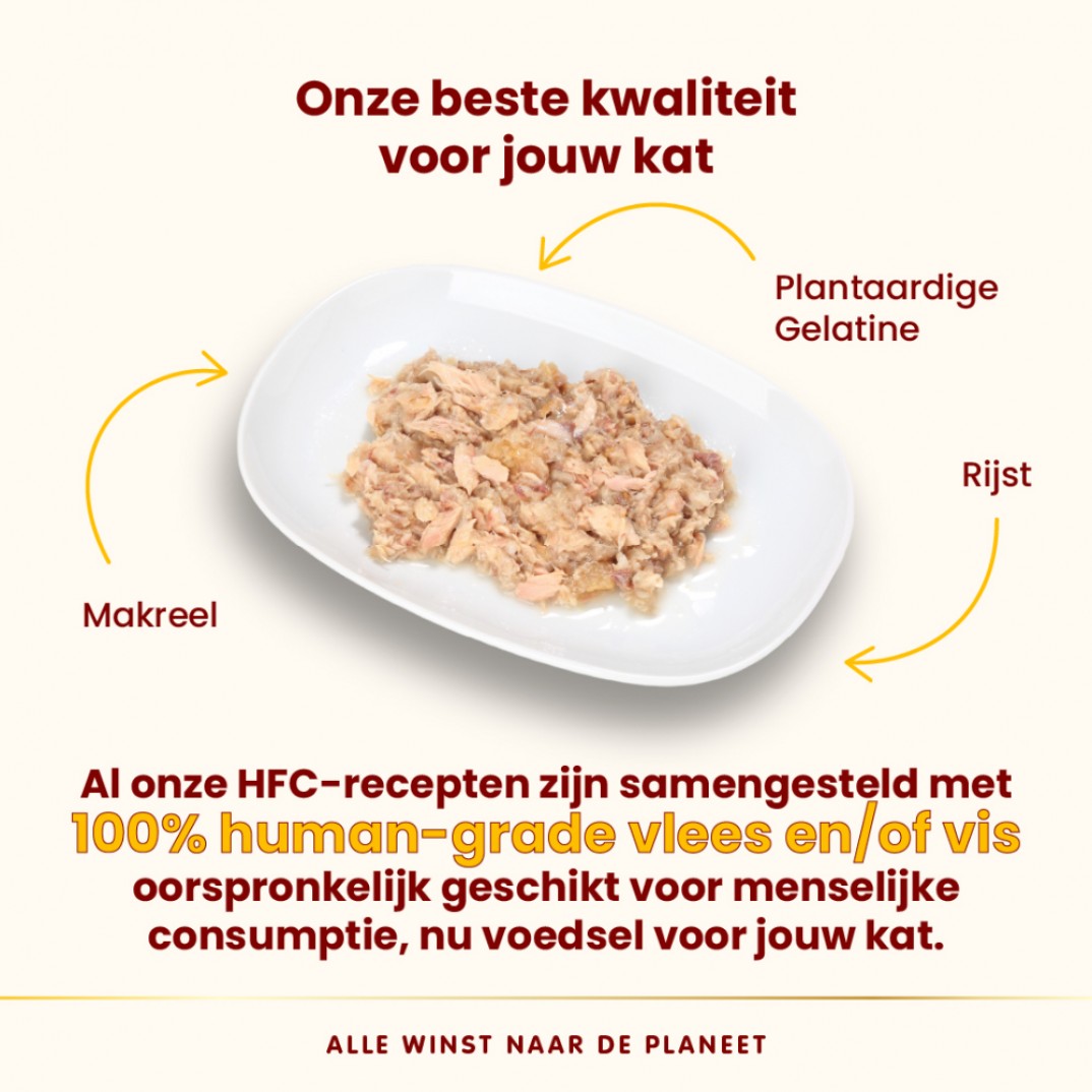 Almo Nature HFC Jelly Makreel 70 gram premium nat kattenvoer Human Grade