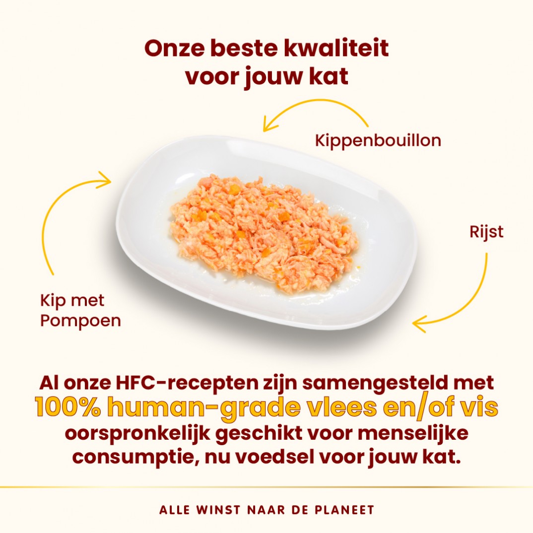 Almo Nature HFC kip en pompoen natvoer met stukjes vlees