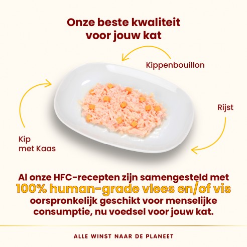 Almo Nature HFC Natural kip en kaas – 70g Natvoer Kat