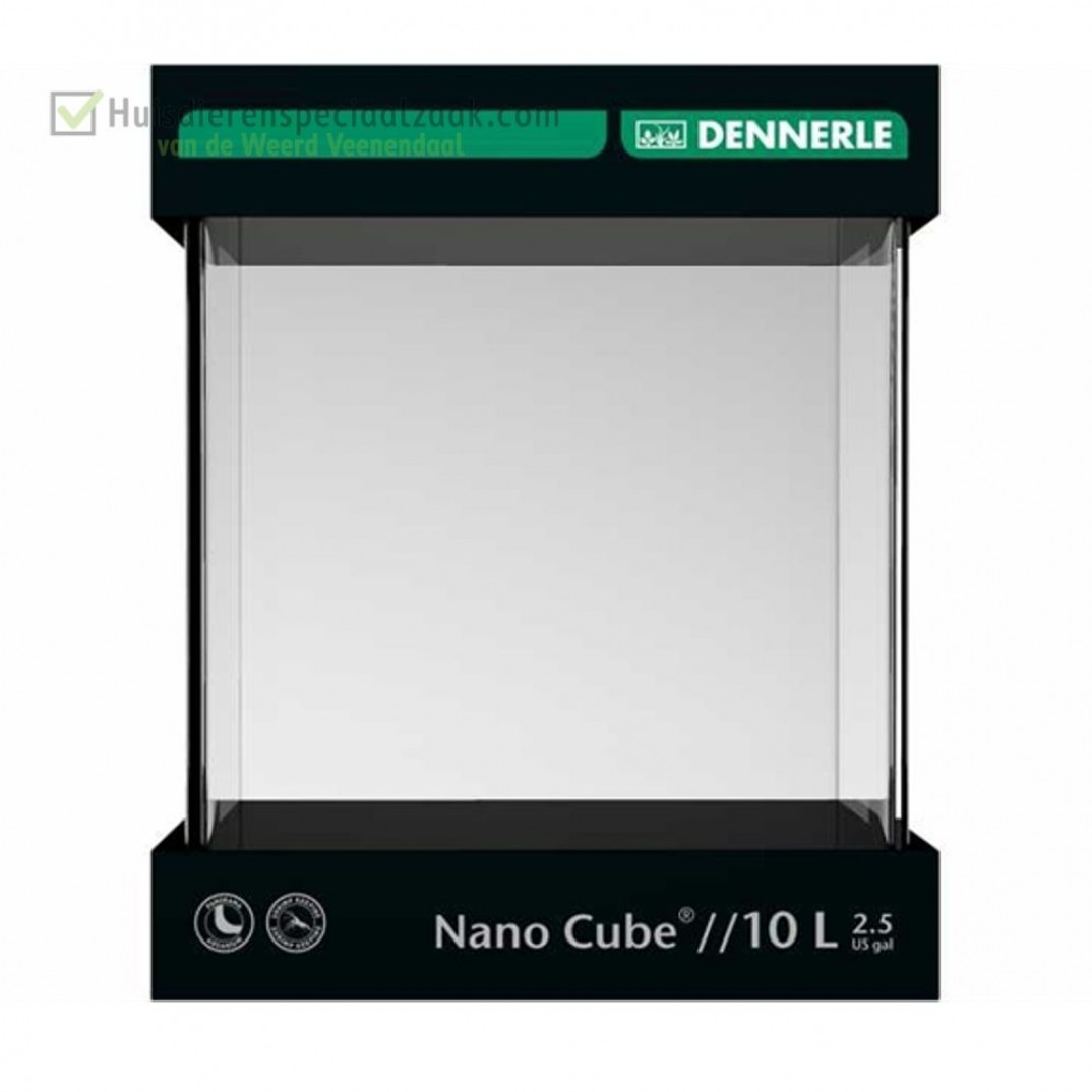 Dennerle Nano Cube 10 liter aquarium zonder inhoud of techniek