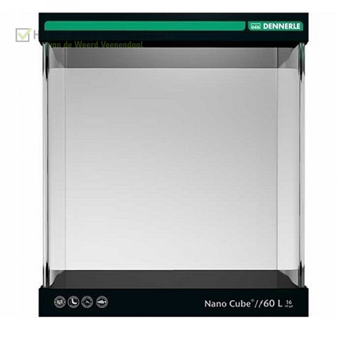 Dennerle Nano Cube 60 liter aquarium zonder inhoud of techniek