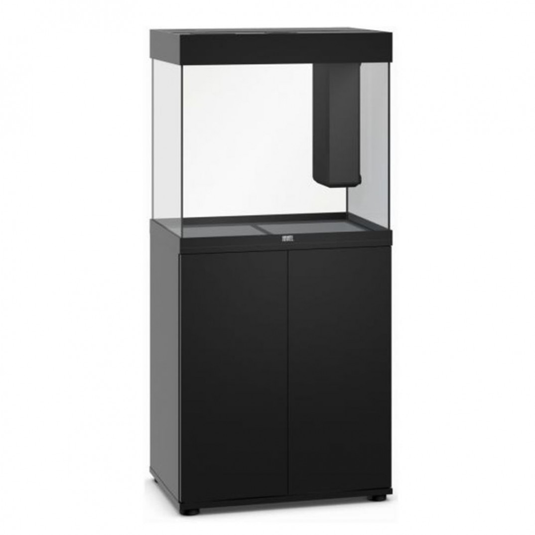 Juwel Lido aquarium met een inhoud van 120 liter en LED verlichting. Zwart van kleur.