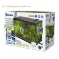Superfish starters aquarium van inhoud 70 liter speciaal voor tropische vissen kleur is zwart