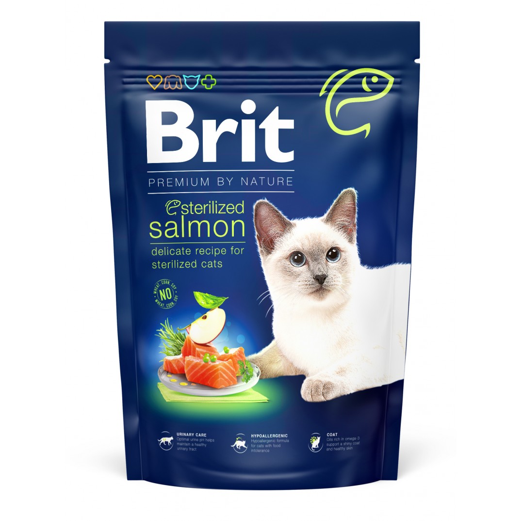 Brit Premium by Nature Cat - Sterilized Salmon 1.5kg