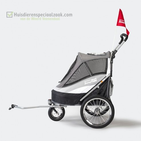 InnoPet Sporty Dog Trailer DeLuxe - Black/Silver InnoPet Sporty Dog Trailer DeLuxe - Black/Silver