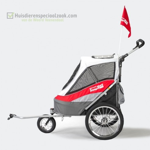 InnoPet Sporty Dog Trailer DeLuxe - Red/offwhite InnoPet Sporty Dog Trailer DeLuxe - Red/offwhite