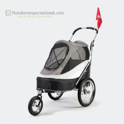 InnoPet Sporty Dog Trailer DeLuxe - Black/Silver InnoPet Sporty Dog Trailer DeLuxe - Black/Silver