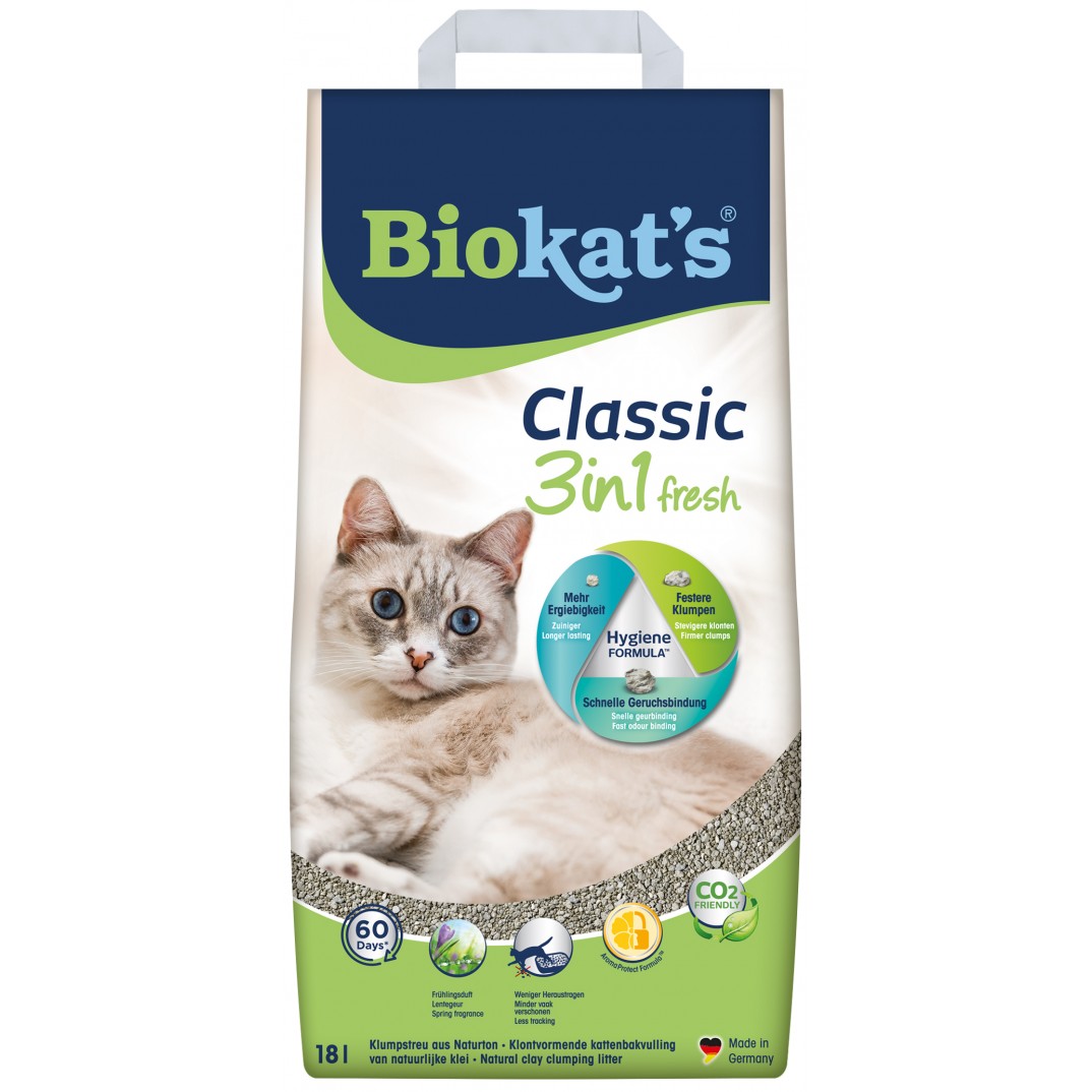 Biokat's Classic Fresh 18 liter kattenbakvulling met frisse geur