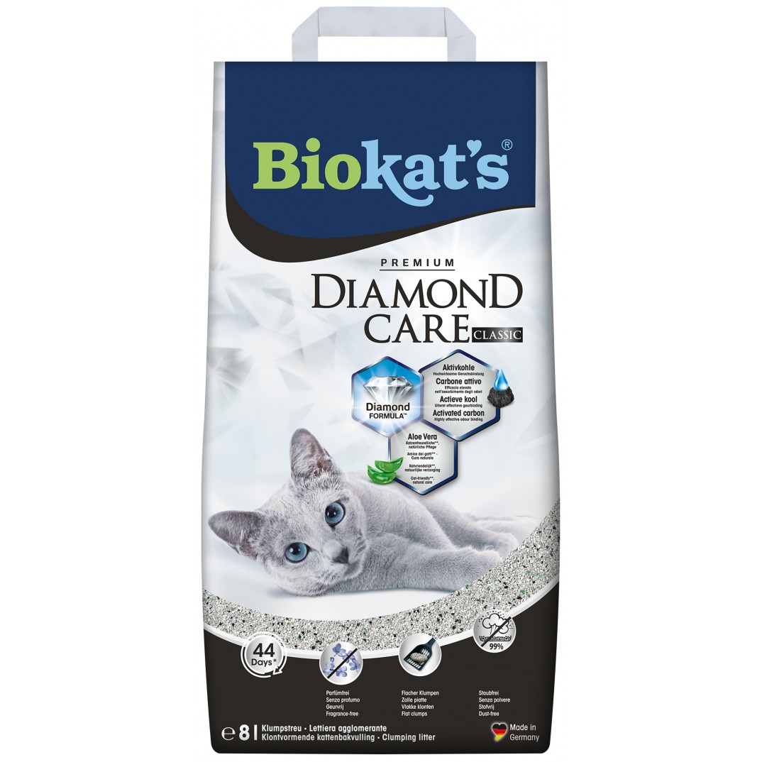 Biokats Diamond Care Classic kattenbakvulling 8 liter verpakking