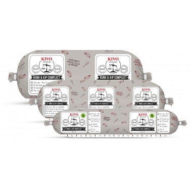 Kivo Compleet Doos kip en rund 500gr Diepvries