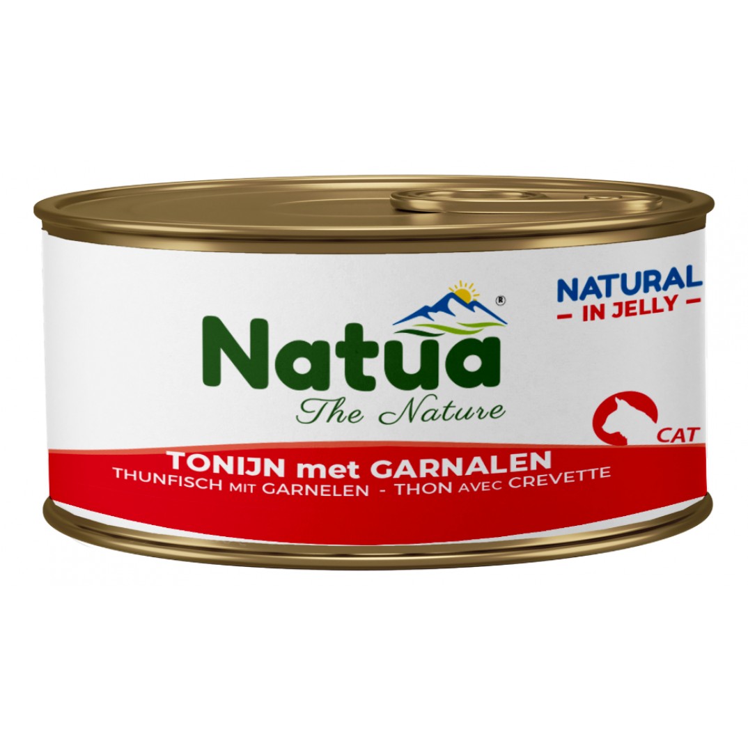 Natua Natural Jelly Tonijn met Garnalen 85 gram natuurlijke natvoeding voor katten