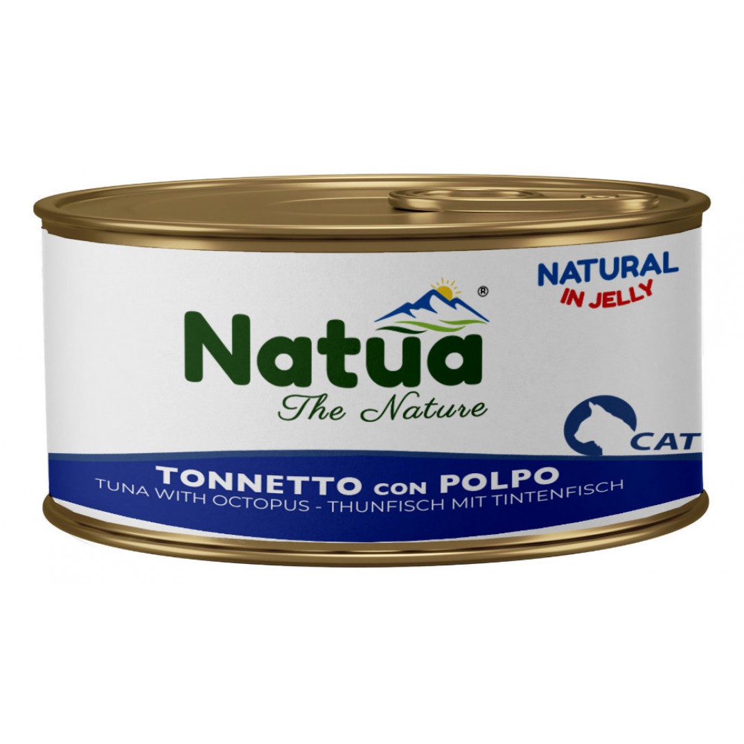 Natua Natural Jelly tonijn met octopus 85g kattenvoer blik
