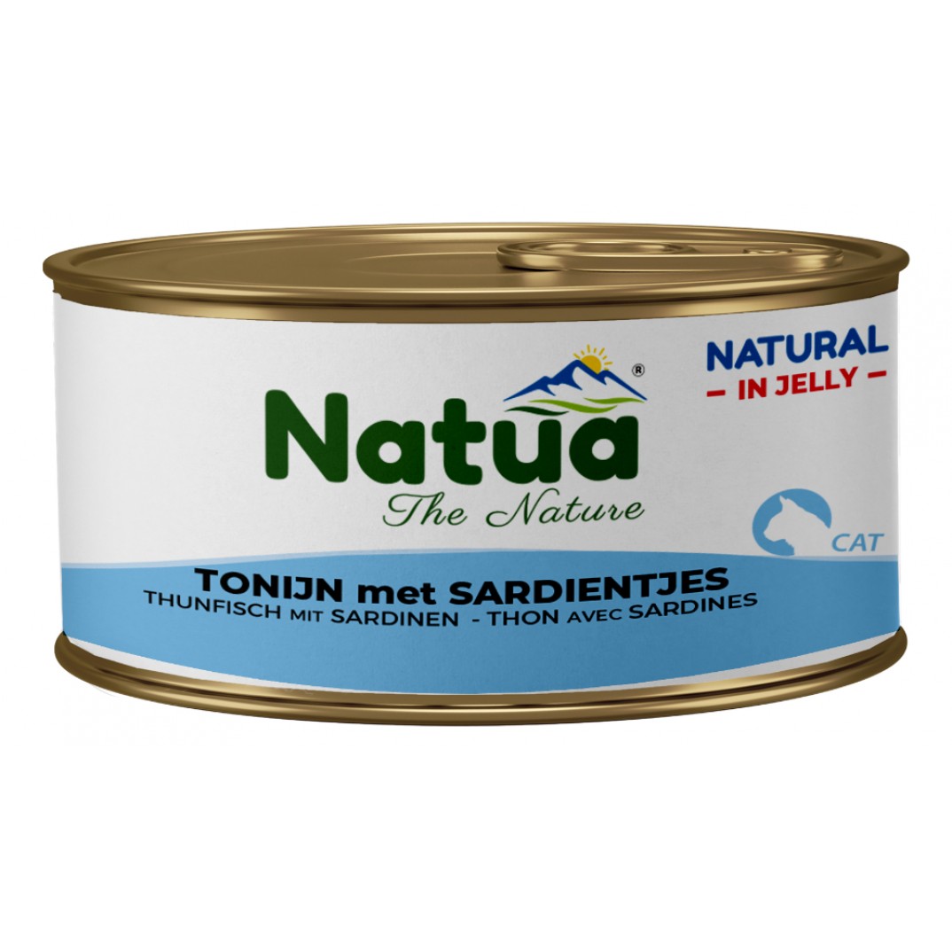 Natua Natural Jelly Tonijn met Sardines 85g Kat