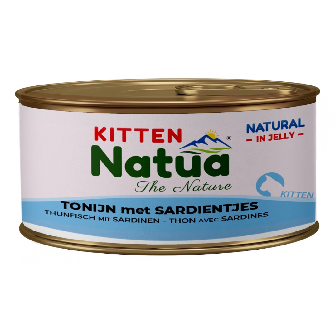 Natua natural jelly kitten tonijn met sardines 85 gram