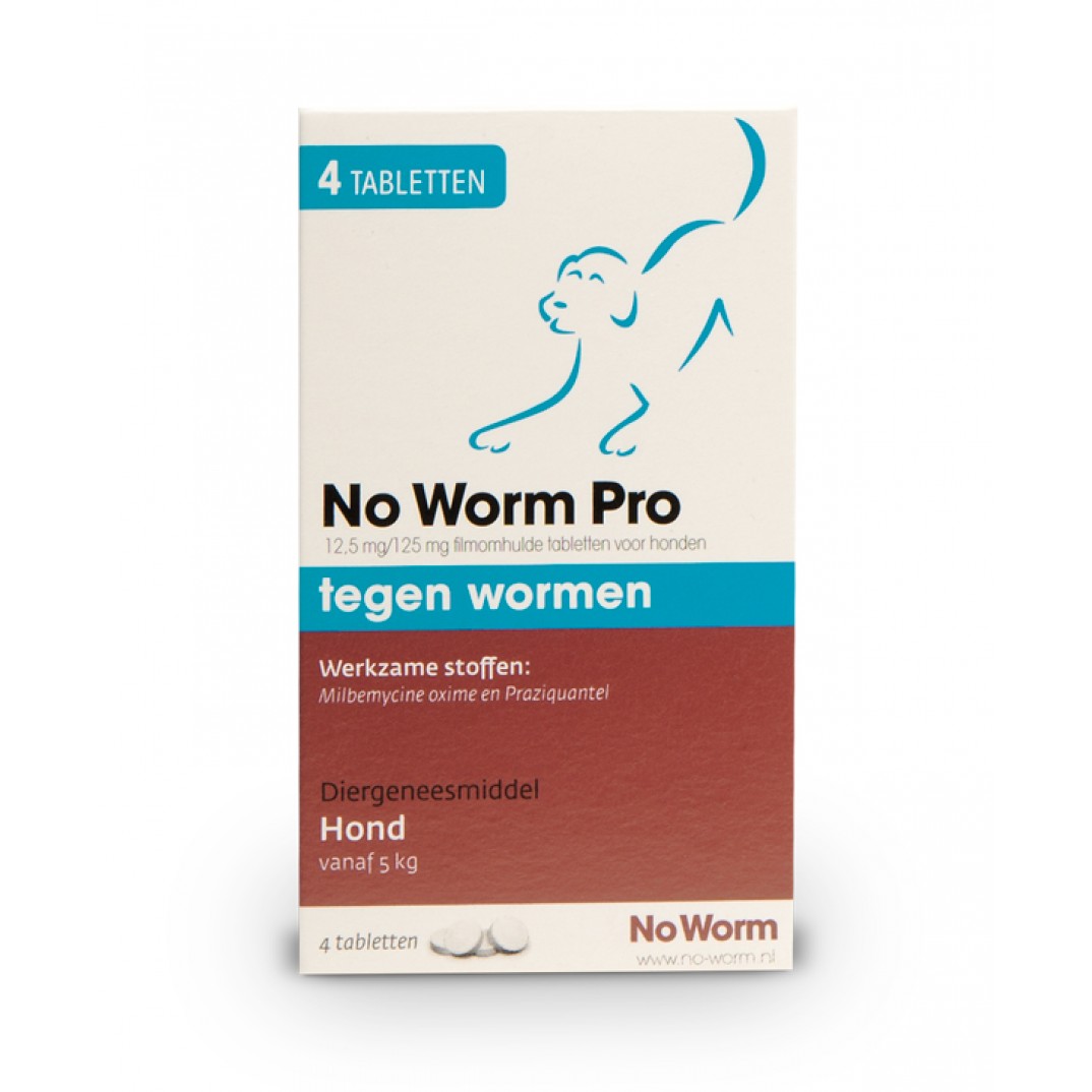 No Worm Pro Hond vanaf 5KG 4 tablet