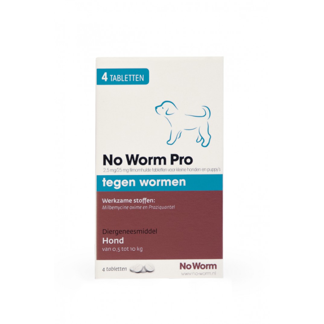 No Worm Pro puppy kleine hond 0.5 tot 10KG 2 tabletten