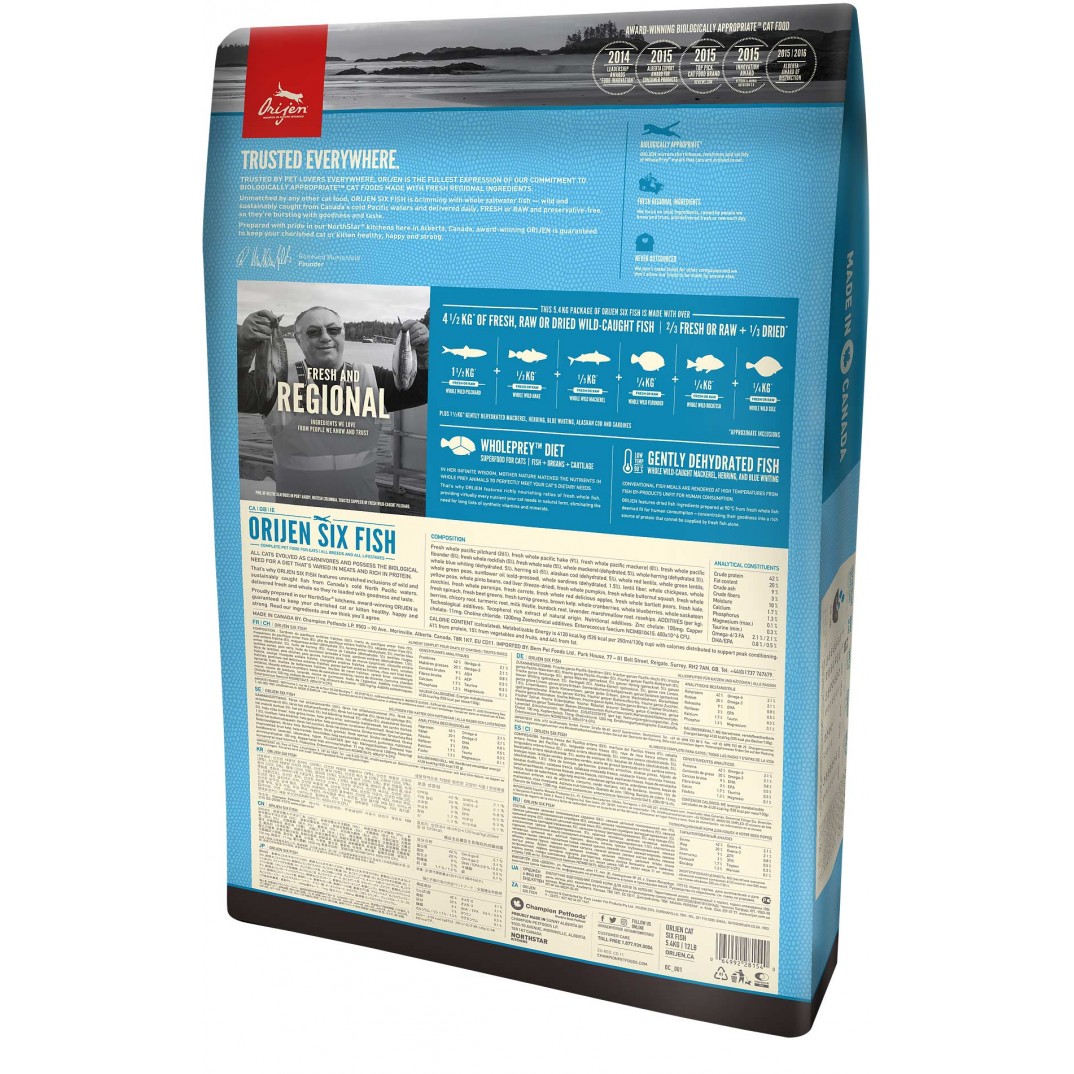 Orijen Cat Whole Prey 6 fish 5.4kg
