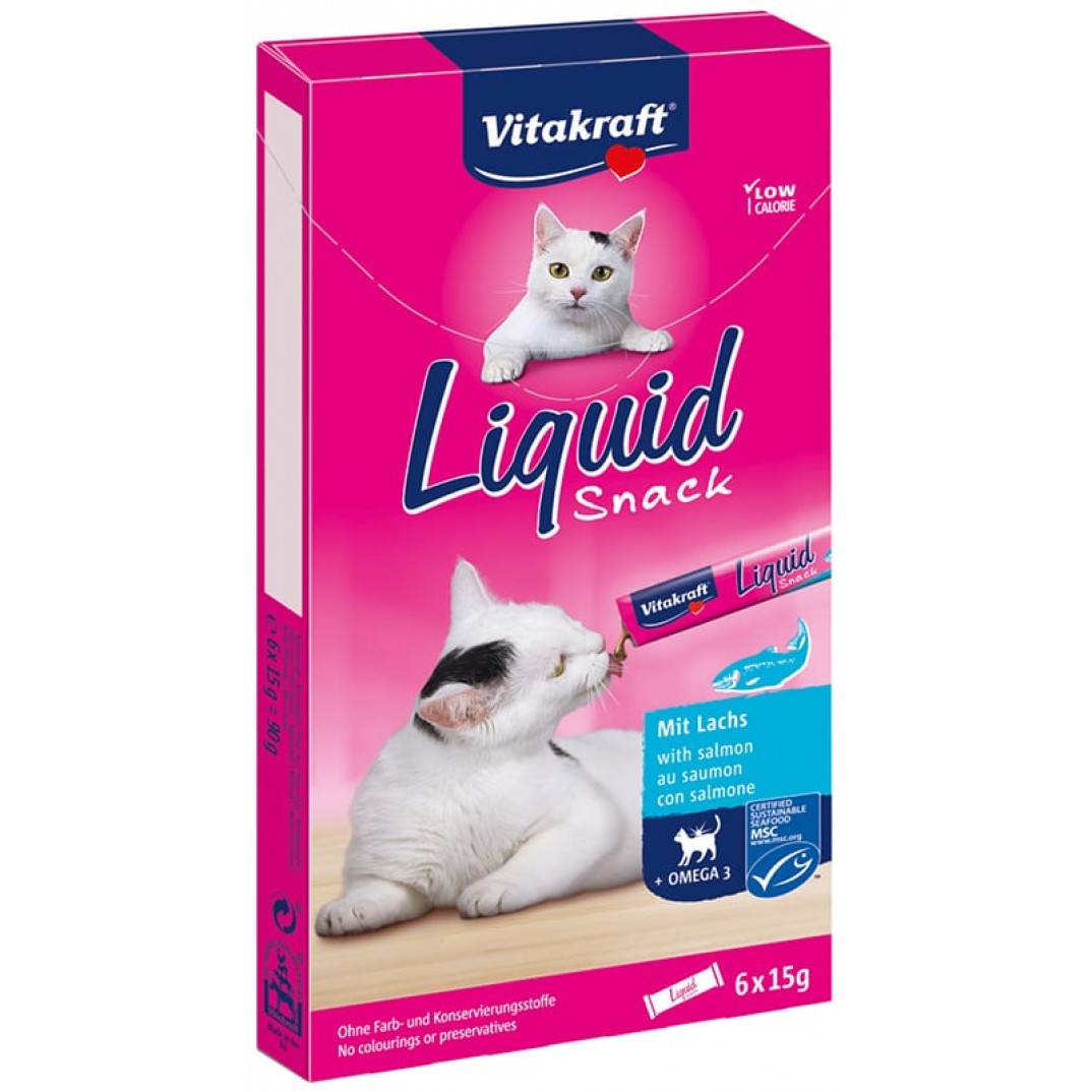 Vitakraft Liquid Snack met Zalm en Omega 3