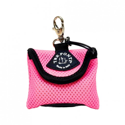Tre Ponti poepzakjes houder mesh - neon roze