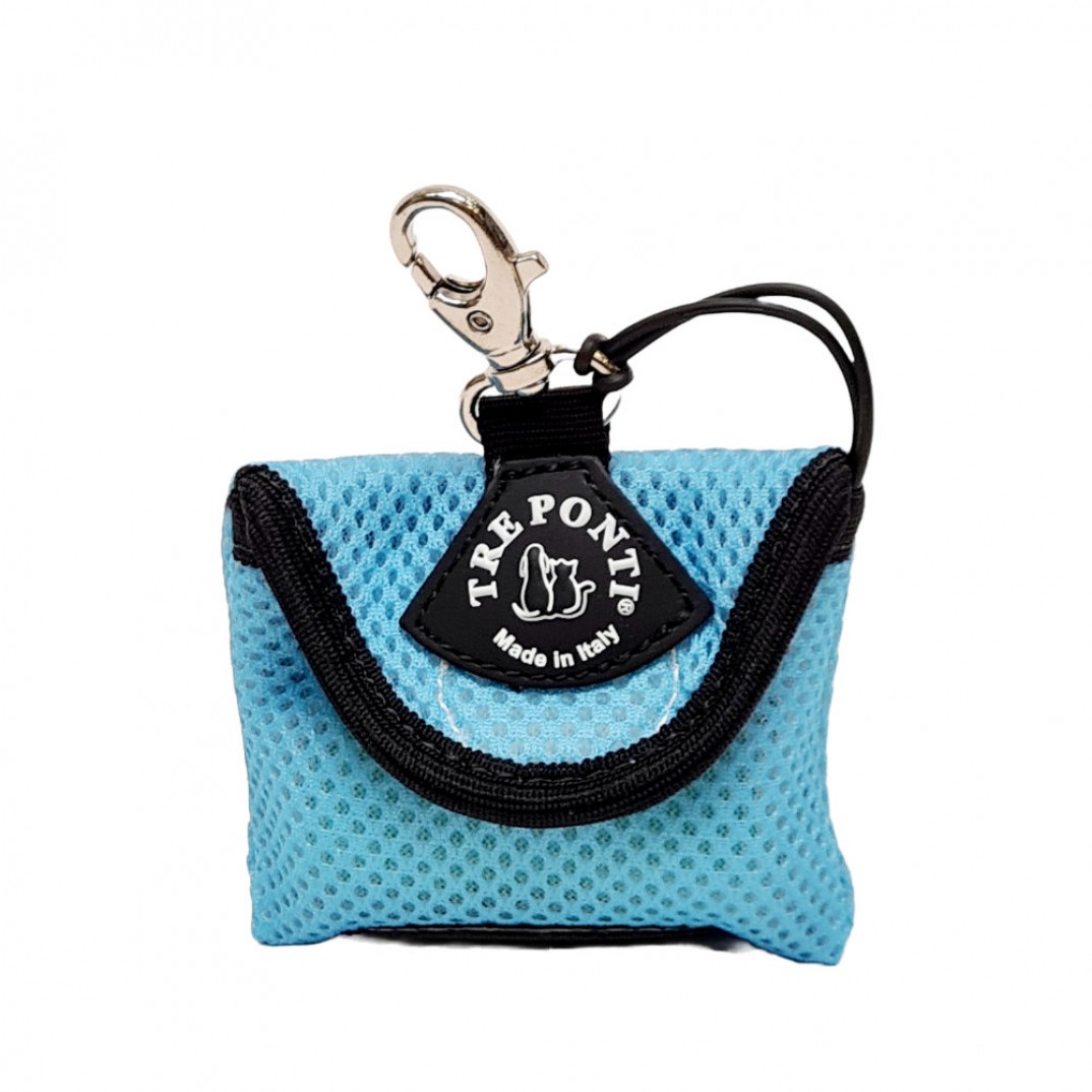 Tre Ponti poepzakjes houder mesh - licht blauw