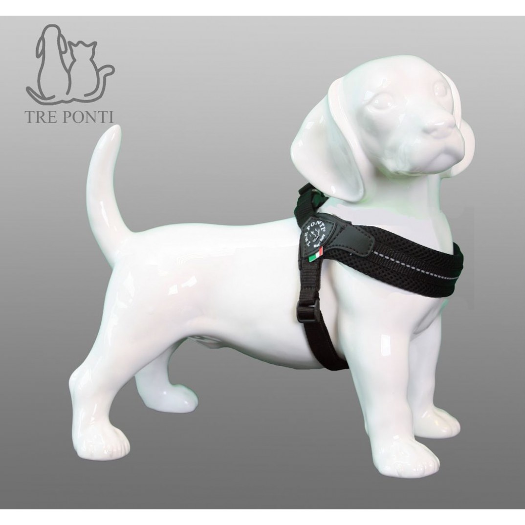 Tre Ponti Fibbia verstelbaar mesh zwart