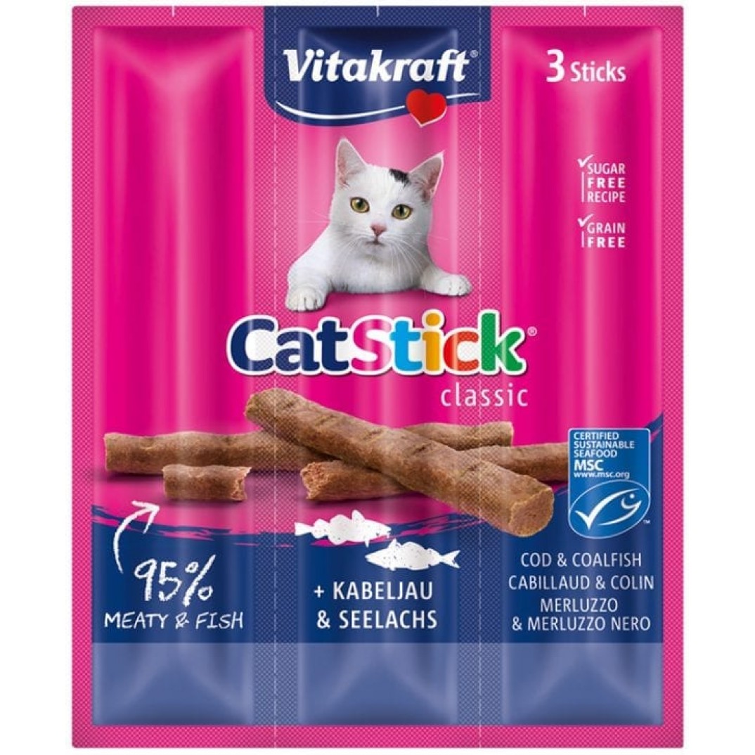 Vitakraft Cat Stick Kabeljauw & Koolvis