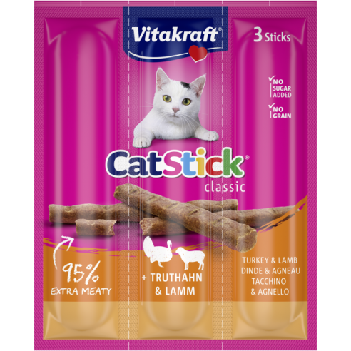 Vitakraft Cat Stick Kaloen & Lam