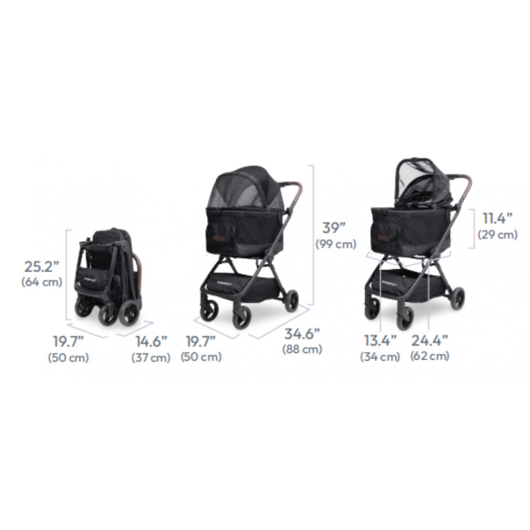 WonderFold Bella dierenbuggy voor honden en katten met comfortabel en veilig ontwerp