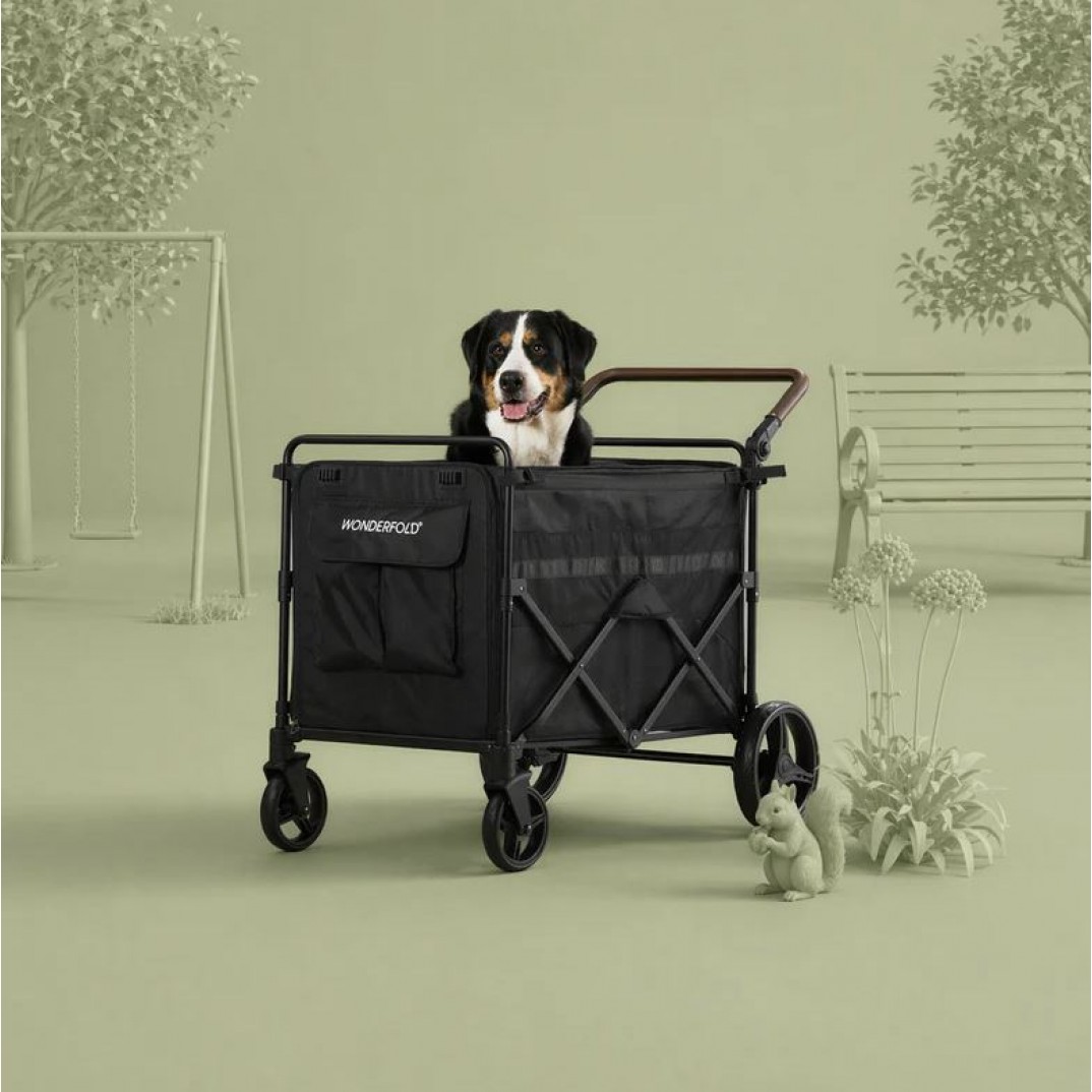 WonderFold Max huisdierenwagen voor honden en katten met ruim interieur en opvouwbaar frame